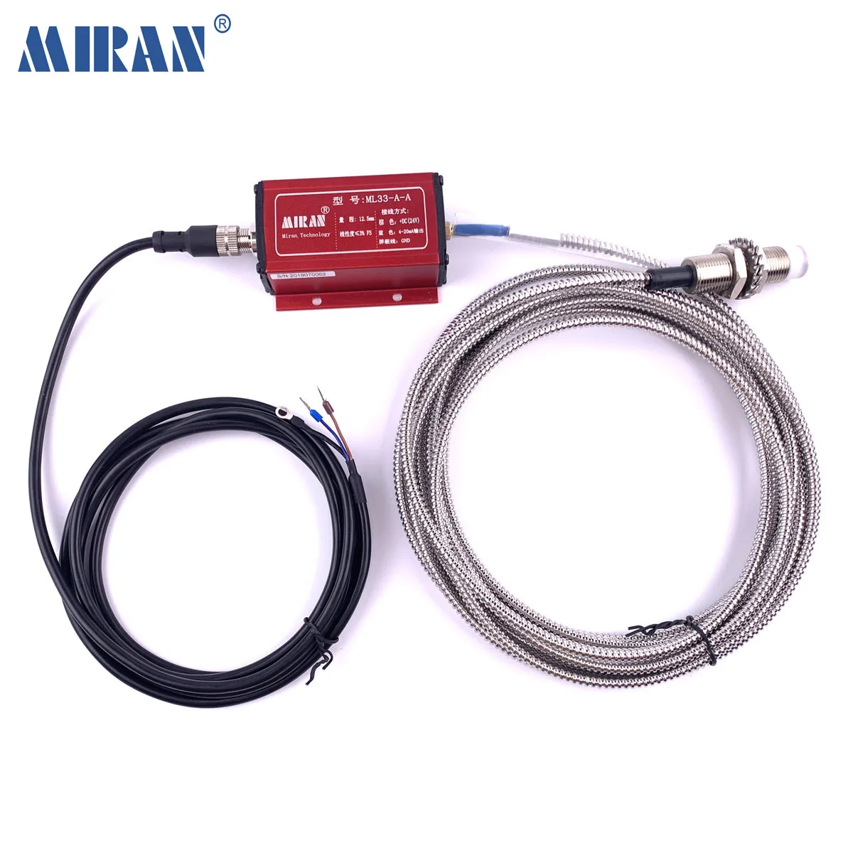 Miran ML33-A-A 4-20mA Signal Type Non-contact Eddy Current Sensor Electric Eddy Transducer Can Measure All Conductive Material