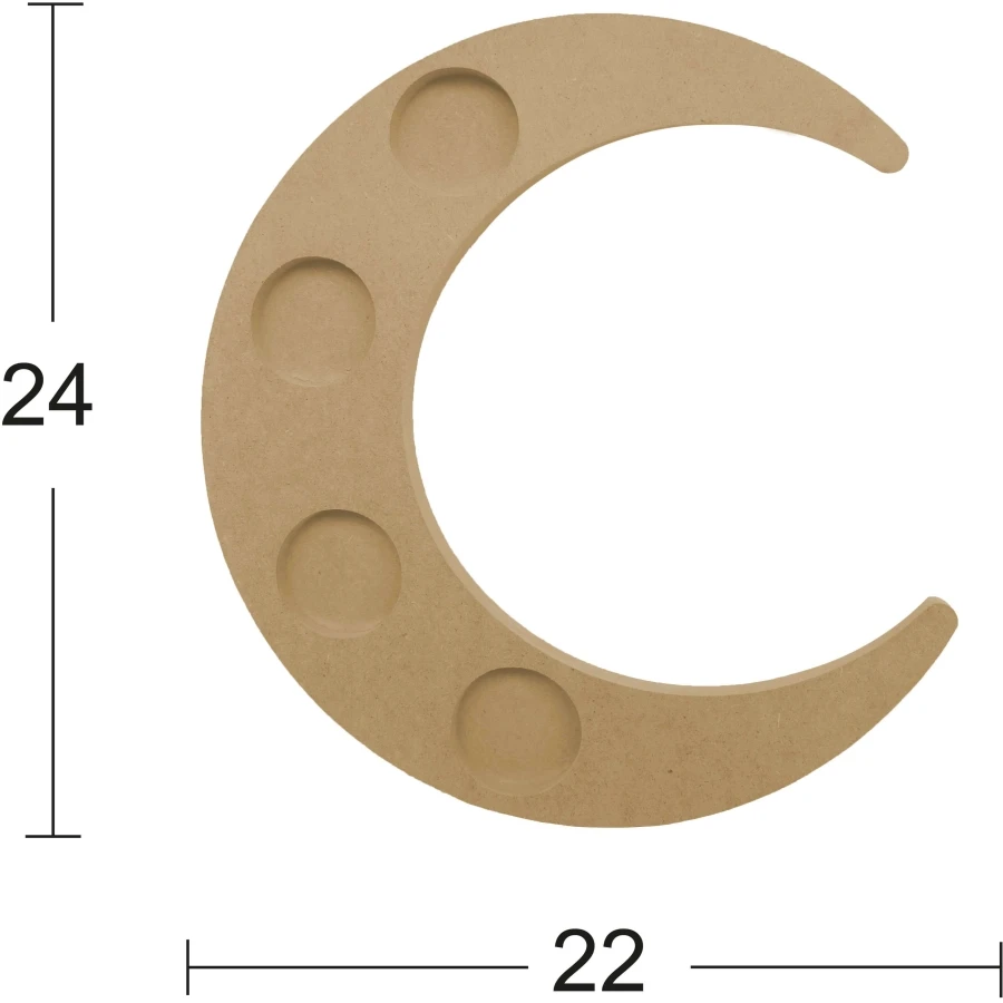 M10 Half Aya Multi T-Light Candle Holder, Unpainted Mdf Candle Holder