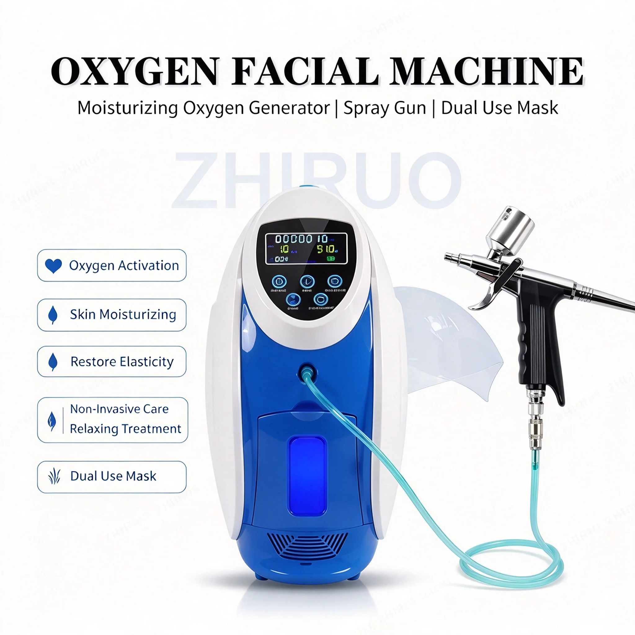 Newest Korea O2 To Derm Water 98% Oxygen Jet O2derm Oxygen Facial Mask Dome Oxygen Infusion O2toderm Dome Machine FR-XG78