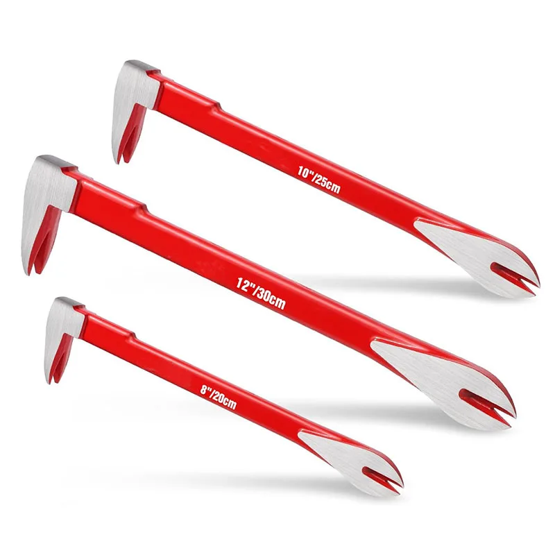 Three-Piece Wooden Crate Dismantling Set: Nail Puller, Prying Bar, Flat Nail Puller, Crate Dismantling Pliers, Prying Bar