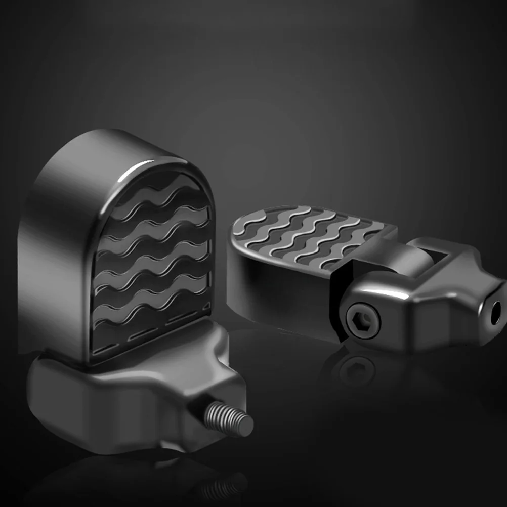 

1Pair Mountain Bike Rear Footrest Foldable Aluminum Alloy Rear Seat Pedals Durable Stable Foot Peg for Bicycle Back Seat