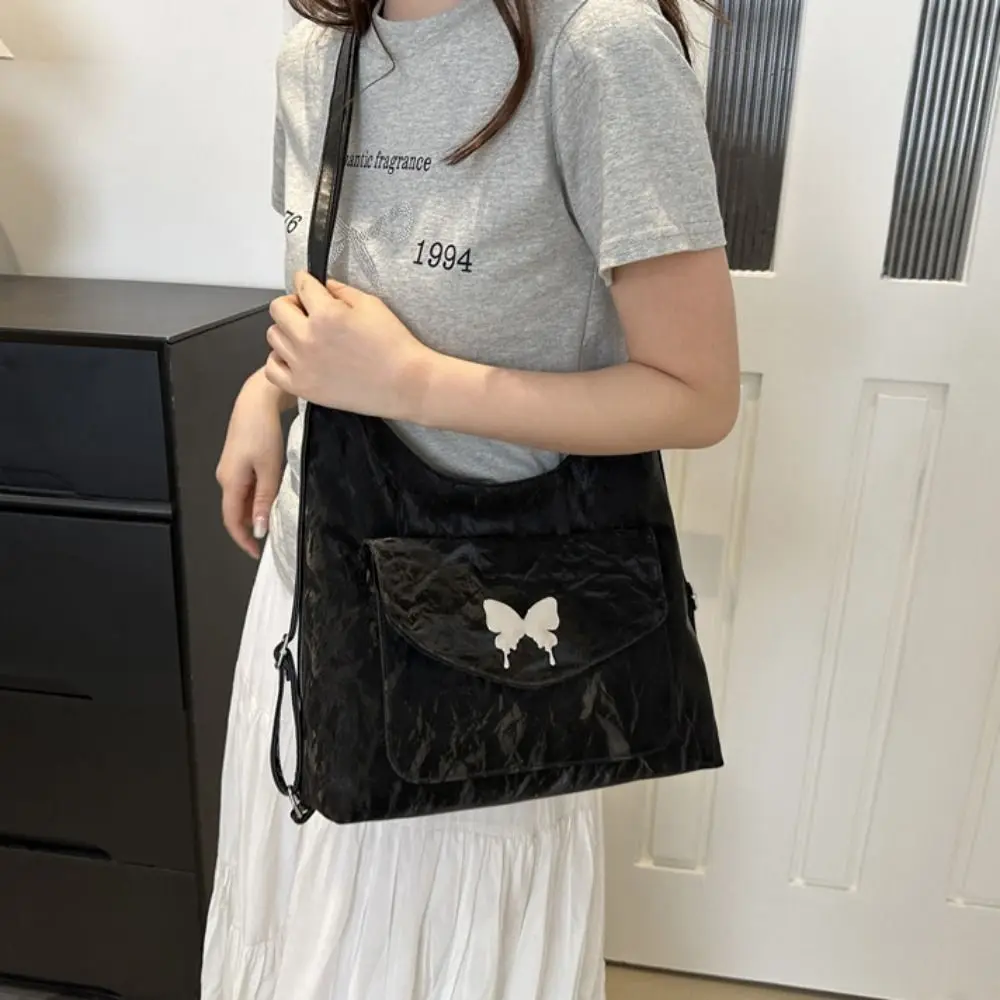 Big Capacity Butterfly Shoulder Bag New Vintage Crossbody Bag PU Leather Tote Bag Women Handbag Fashion Chain Backpack