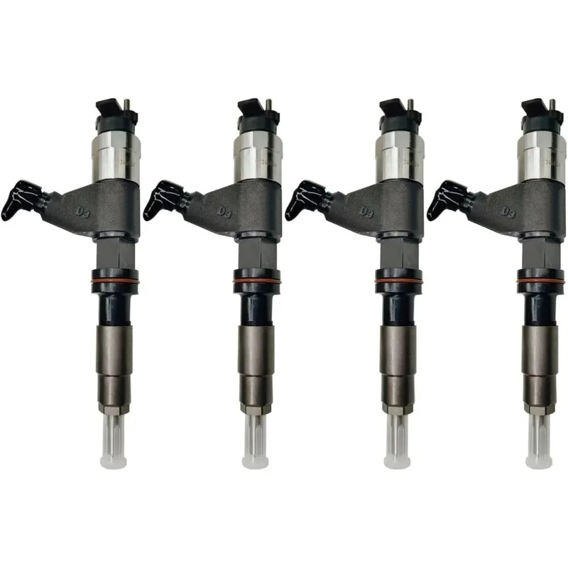 

095000-6320 095000-6321 RE531210 SE501928 RE530361 Common Rail Injector 4-Pack for John Deere 4045T 4.5L 6.8L Engine S350 Mower