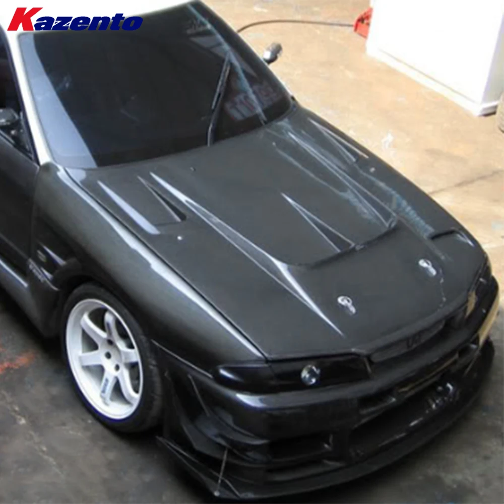 For Nissan Skyline R32 GTS Only 89-93 Carbon TT Style Front Vented Cooling Hood( Ocean freight is favorable, welcome to inqury)
