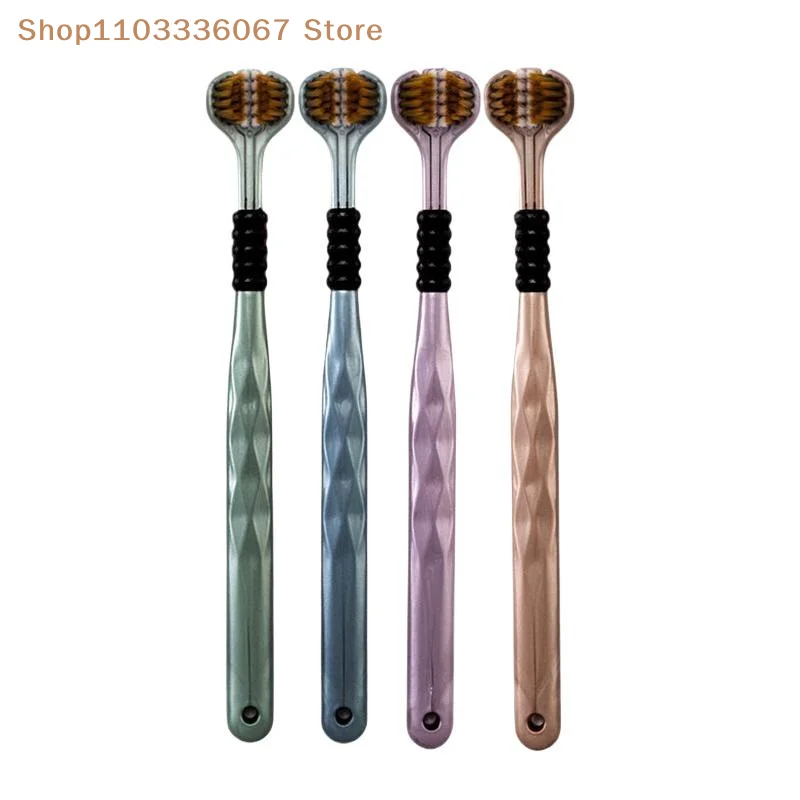 【HB】1PCS/2PCS/4PCS/8PC Three Sided Soft Bristled Toothbrush Adult Household Cleaning And Gingival Protection Advanced Toothbrush