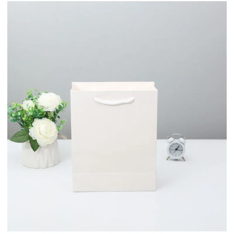 White Kraft Paper Bag, Shopping Handbag, Takeaway, Wine, Shopping, Clothing Store, Company Publicity