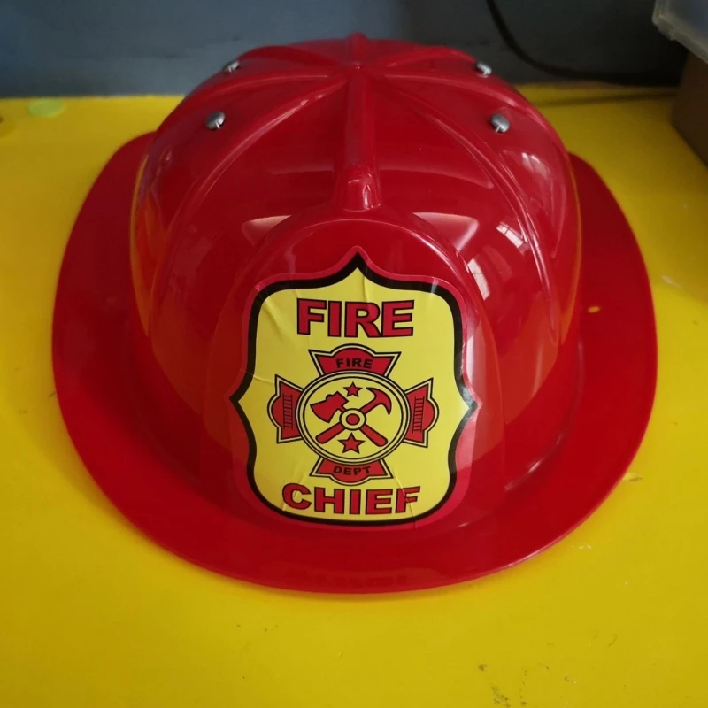 Fireman Costume Hard Helmets Fireman Helmet Firefighter Hats Fireman Accessories Halloween Cosplay Costume for Kids