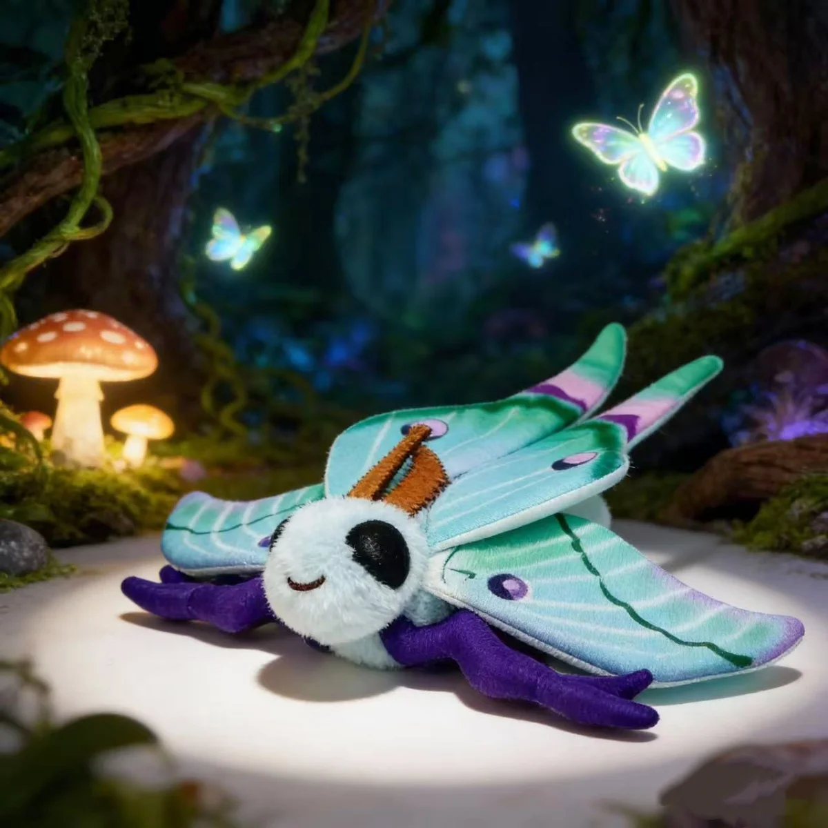 Bonito luna traça brinquedo de pelúcia lifelike30cm luna traça animais de pelúcia entusiastas de insetos crianças halloween presentes de natal decoração de casa