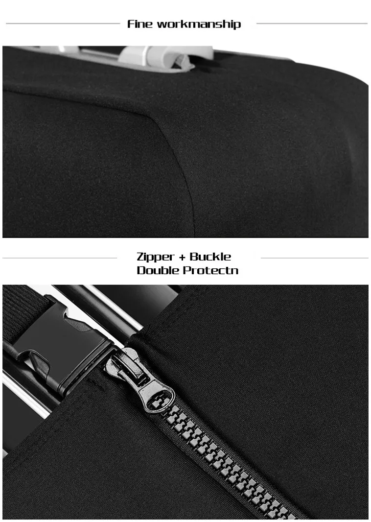 BUCHNIK Solid Luggage Protective Cover Stretch Fabric Suitcase Protector Baggage Dust Case For 18 To 30 Inch Travel Accessories