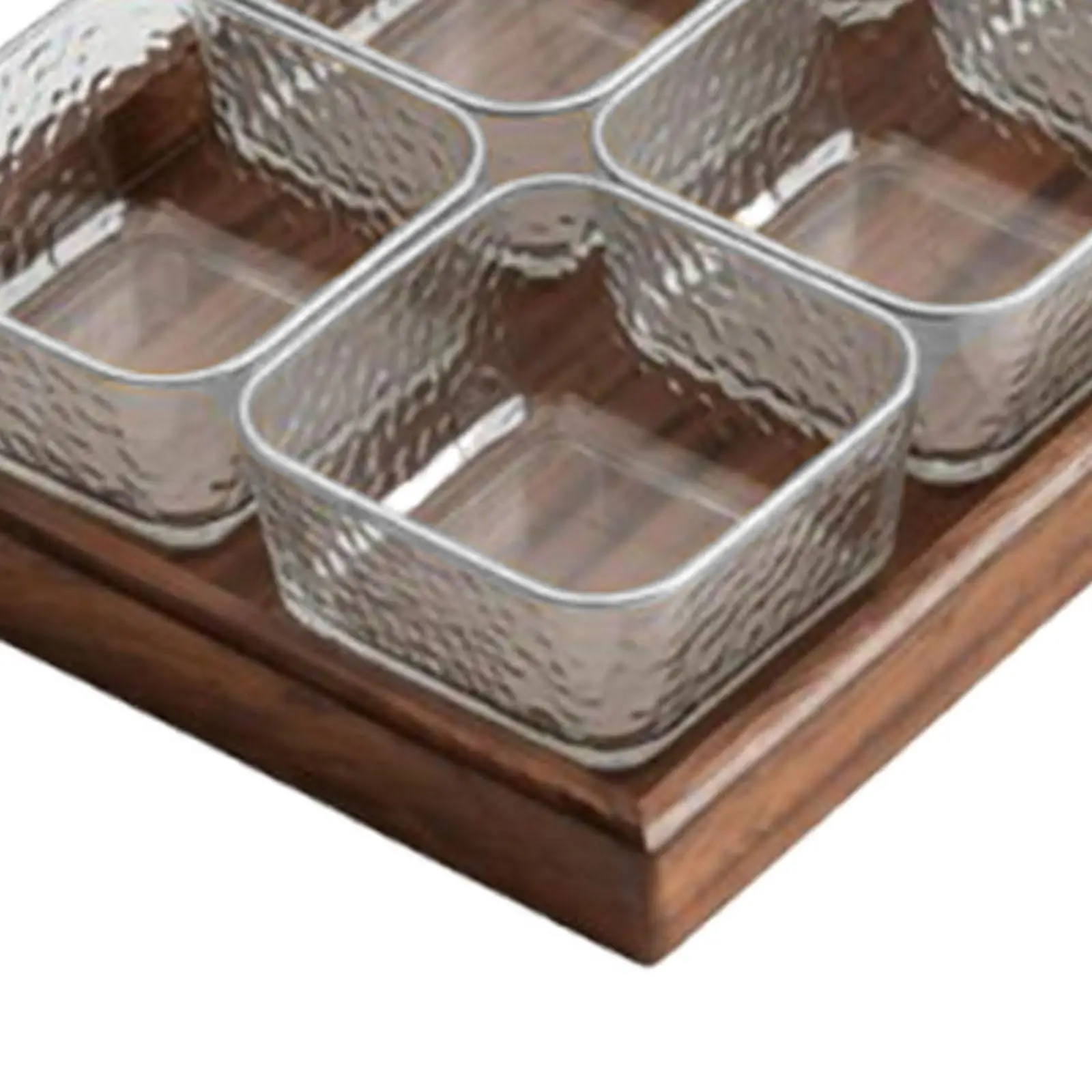 Luxury Divided Serving Tray Six Compartment Fruit Nut Candy Dish Berries Tray for Office Home Decor