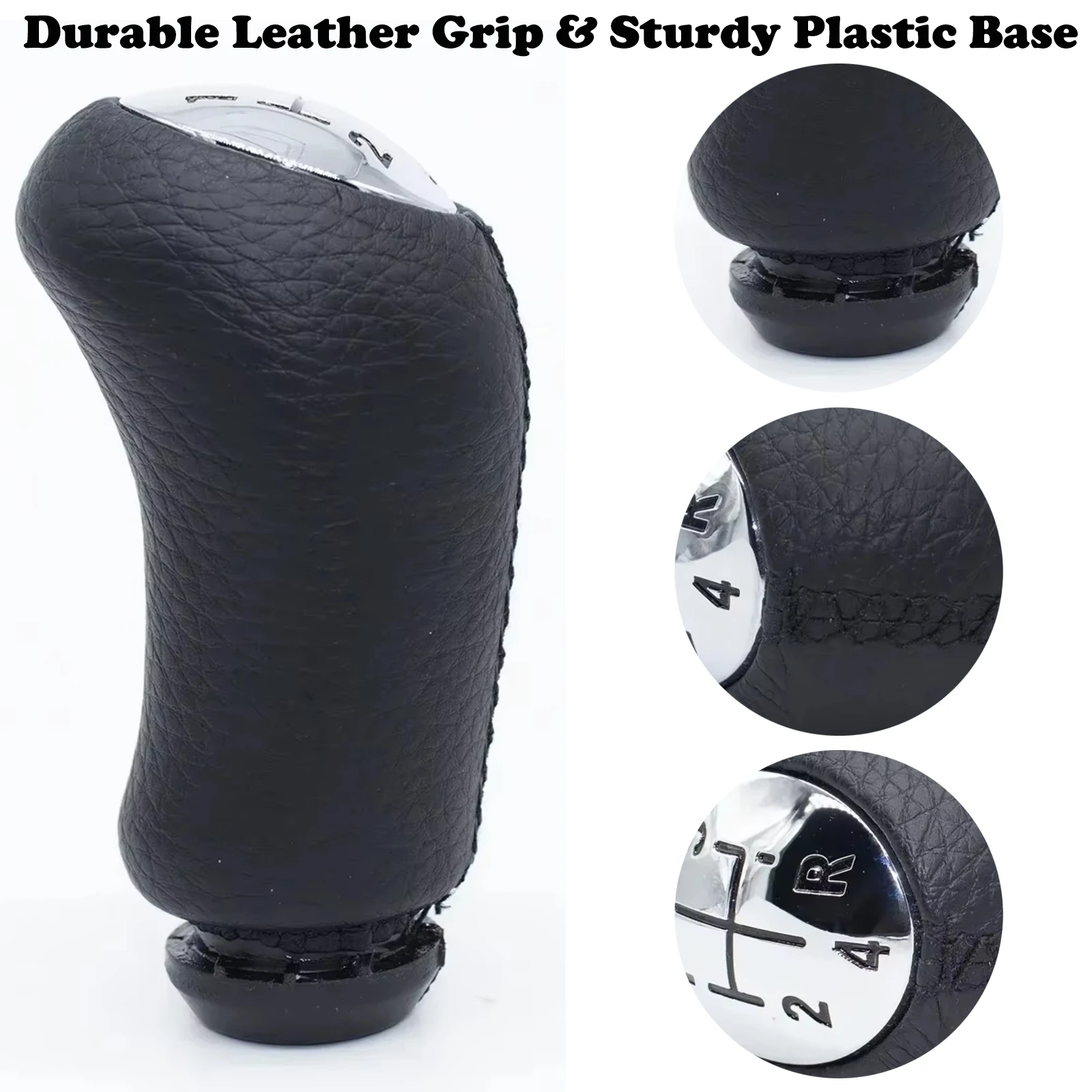 MT Gear Shift Knob For Dacia Sandero MK1 2008-2012 5 Speed Ergonomic Matte Leather Gearstick for Renault Clio III Megane 2 MK2 view 2