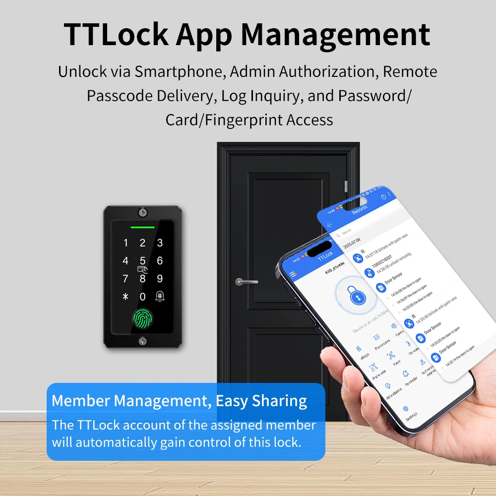 Rental Host Friendly TTLock Generate One Time Codes And Expiring User PermissionsPerfect For Apartment Homestay And Rental House