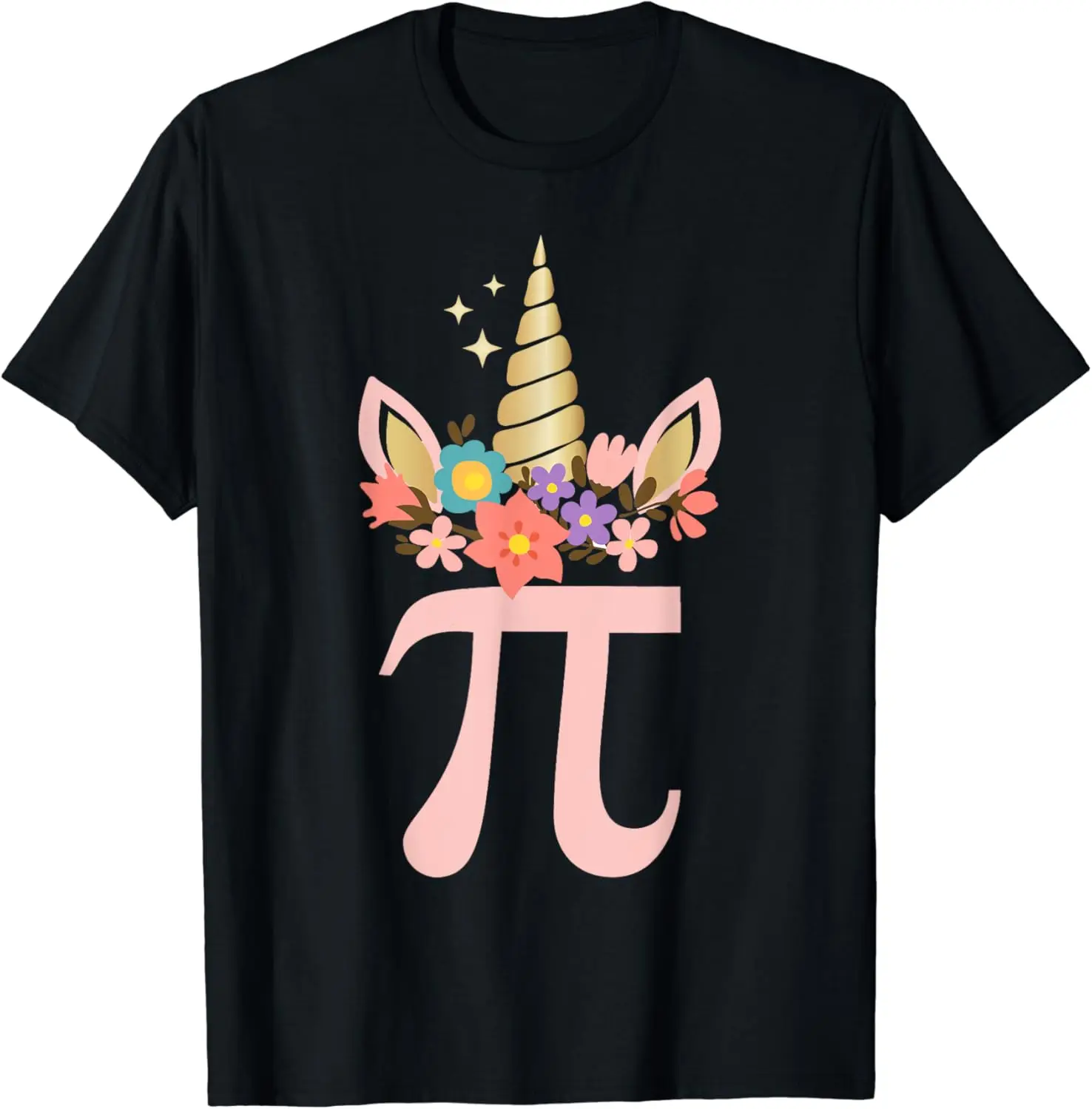 

Cute Unicorn Face Pi Day Shirt Girls Women Math Geek Tee 100% Cotton Streetwear High Quality
