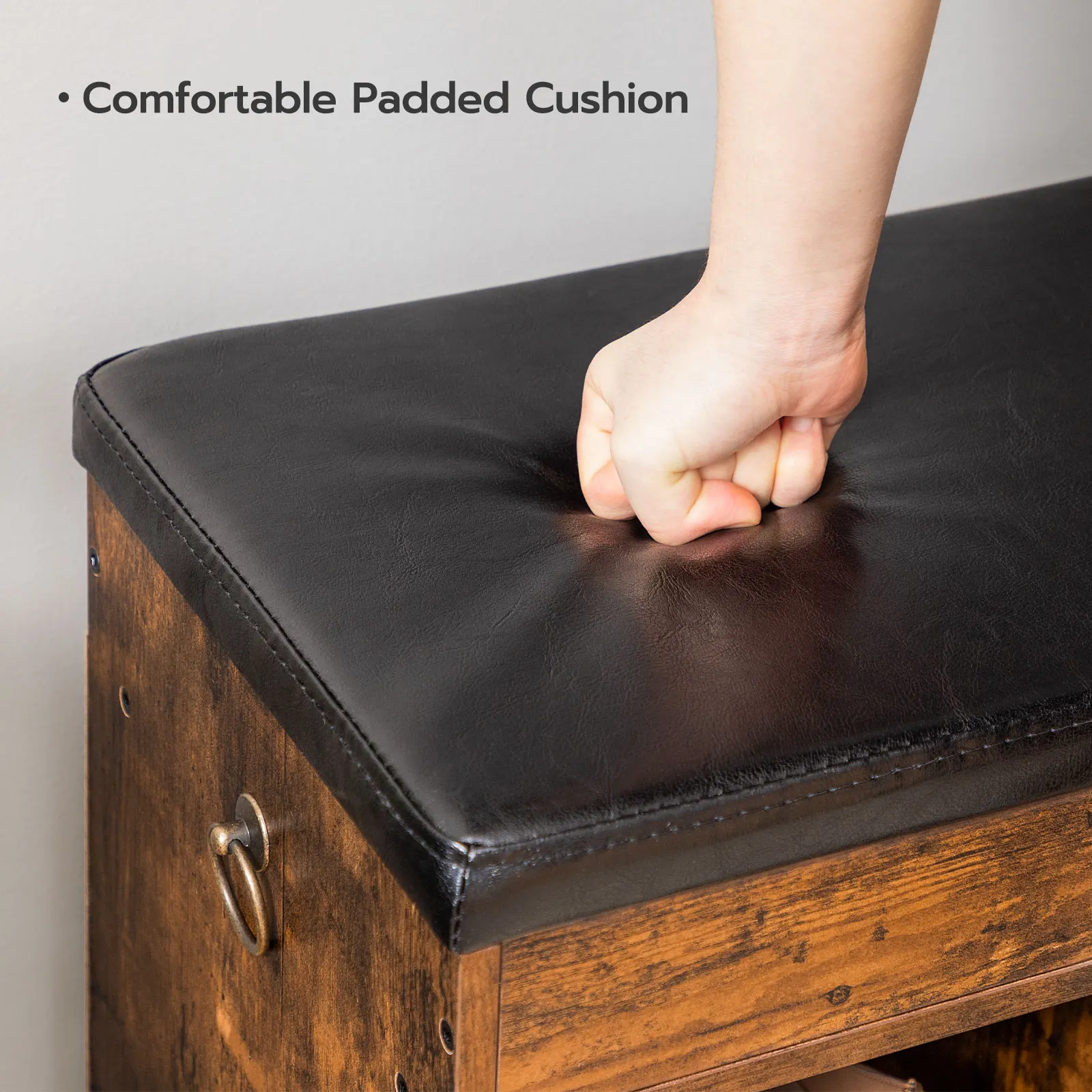 HOOBRO szafka na buty tapicerowany stojak na buty z 6 przegródkami ławka do przechowywania na korytarz wejściowy salon sypialnia