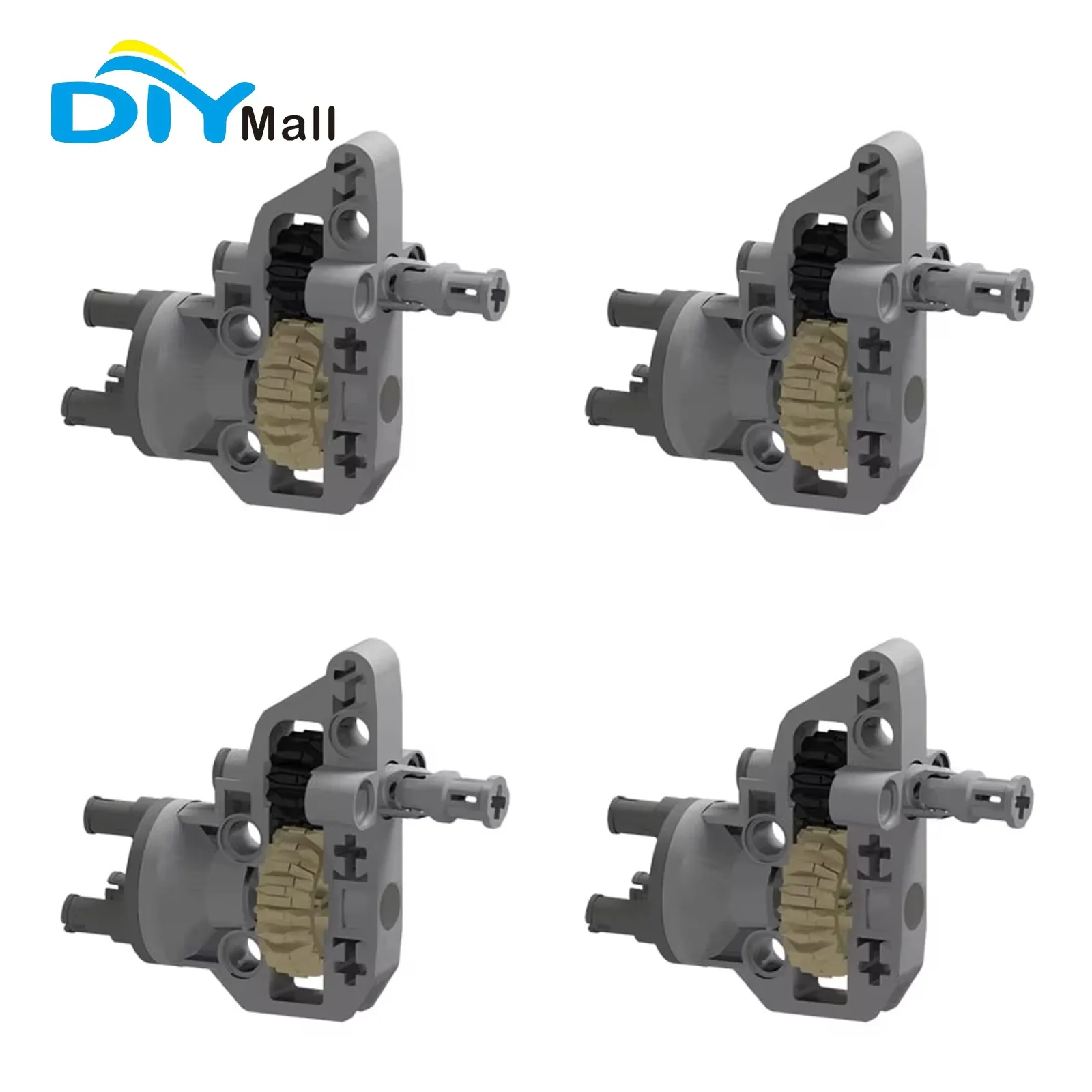 DIYmall 12:20 Speed Ratio Suspension Drive Building Blocks Kit with 4Pcs MOC Technical Parts (ABS Eco-Friendly)