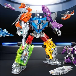 7 in 1 alloy sea, land and air combination transformable robot star change war god children's hand-made robot toy gift