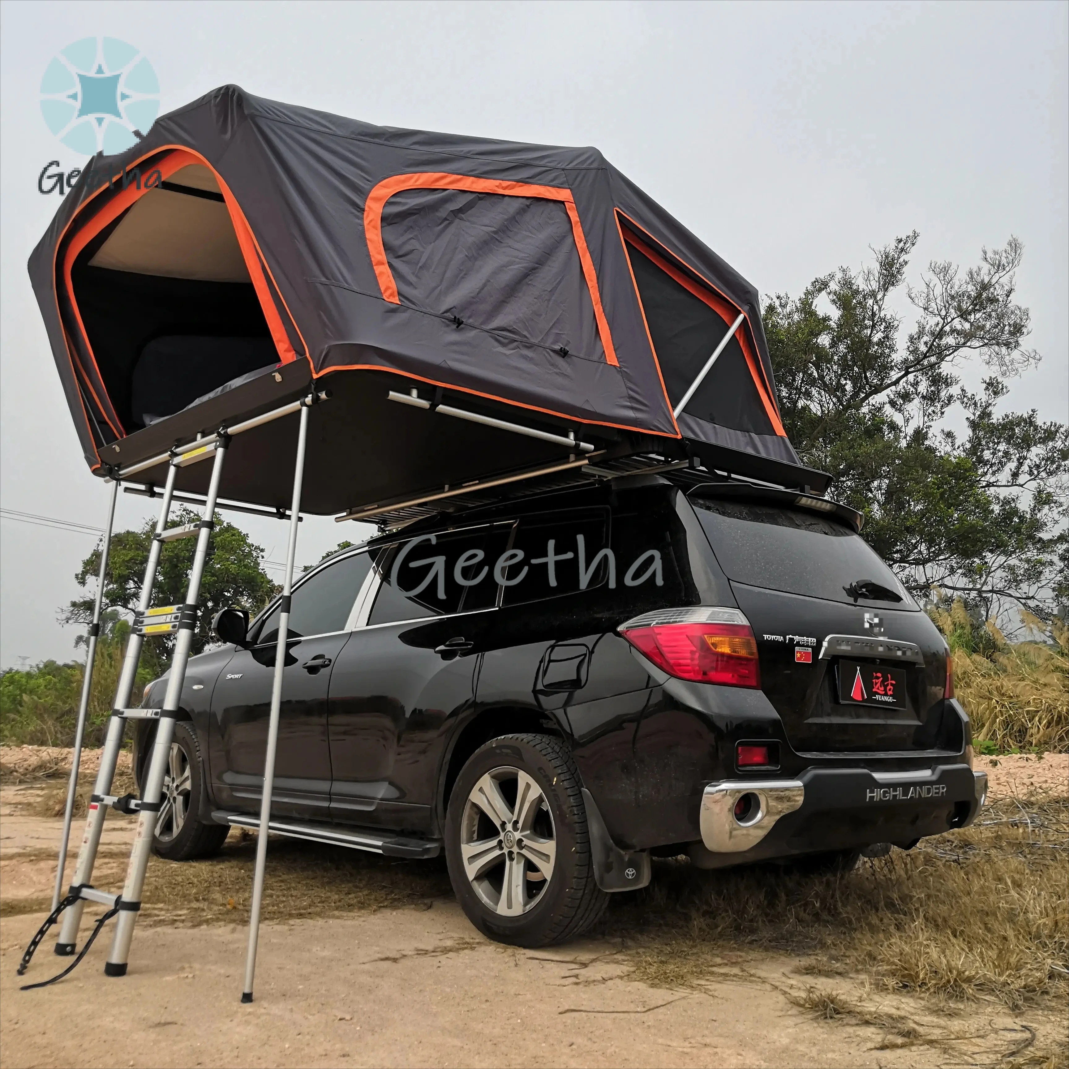 

OEM Custom 3-4 Person Hard Shell Roof Top Hardshell Rooftop Tent for Sale
