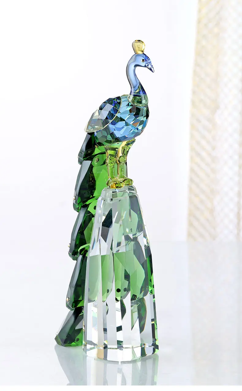 

Crystal Peacock Creative Office Desktop Study TV Cabinet Display Modern Wine Cabinet Decoration Home Decoration Ornament