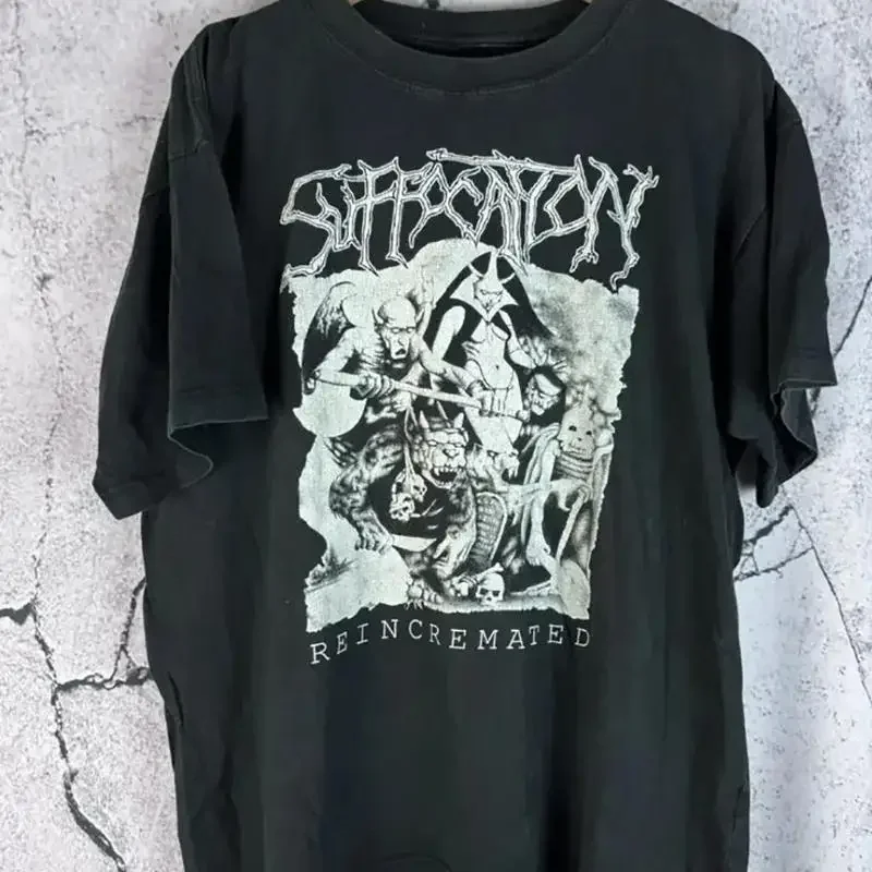 Футболка Suffocation Band Reincremated, хлопковая, для взрослых, полный размерный ряд S 2345XL