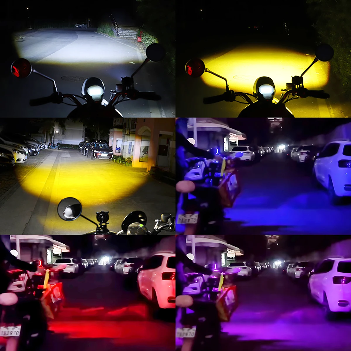 LED Motorcycle Spotlights Owl/Tiger Shape Driving Lights Scooter Motorbikes Auxiliary Lamp White Yellow/Red/Blue Various Lightin