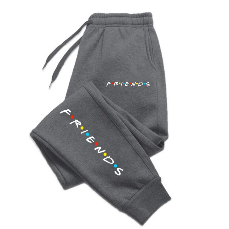 Friends Fun Letter Printed Men Women Pants Baggy Gym Trouser Loose Sport Loose Running Sweatpants Fitting Y2K Pant Couple