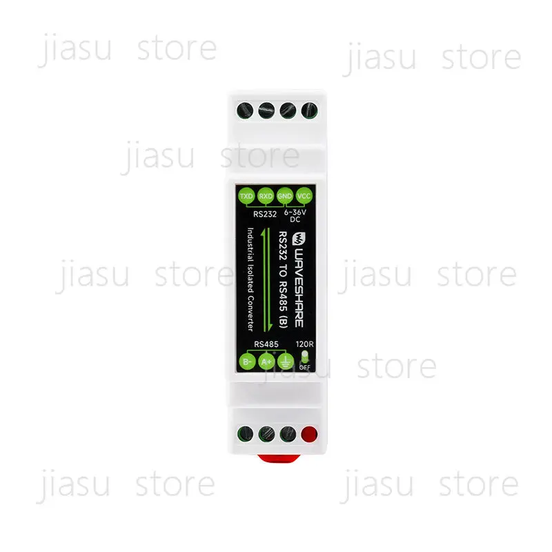 DIN Rail RS232 to RS485 Serial Converter Module, Active Digital Isolation for Industrial Communication