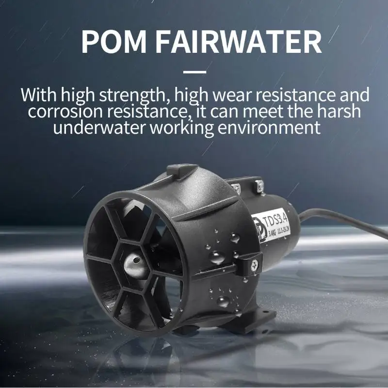 ใต้น้ํา Thruster 24V 160W 3.4KG Thrust ความลึก 200 M กันน้ํามอเตอร์ไร้แปรง 30A ESC สําหรับ ROV、Kayak、อื่นๆใต้น้ํา Vehi