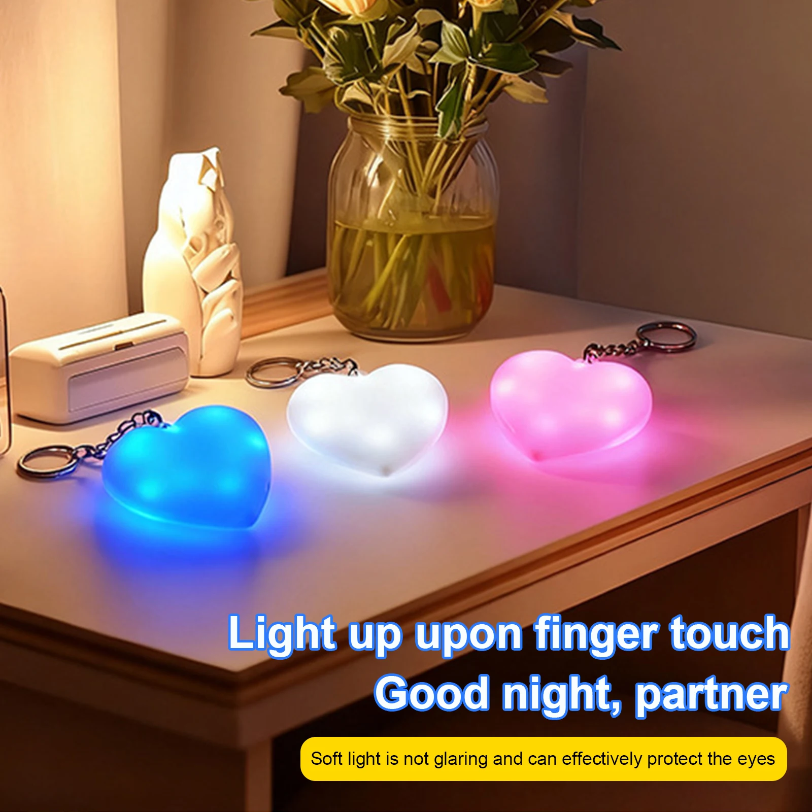 

Лампа-кошелек в форме сердца, перезаряжаемая лампа-кошелек, светящийся светильник, сенсорная активированная светодиодная лампа с автоматическим датчиком, лучшие подарки для женщин и девочек