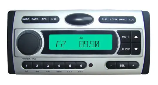 

Один DIN морской BT-приемник, стереосистема и DVD-плеер с беспроводным пультом дистанционного управления для лодки, квадроцикла, мотоцикла, внедорожного картинга