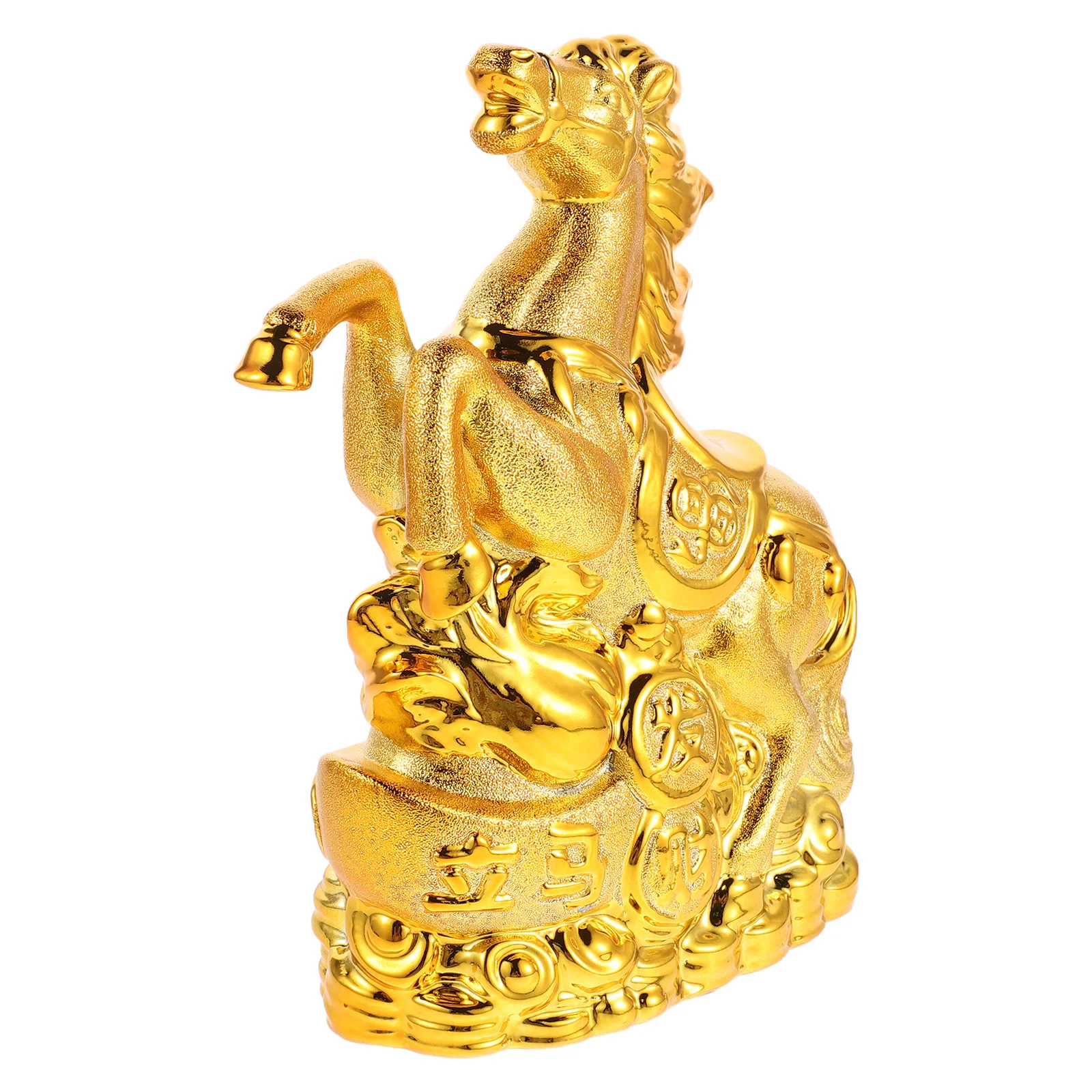 

Ceramic Zodiac Horse Savings Bank Artistic Animal Coin Holder Removable Stopper Home Office Decorative Money Box Statue Ornament