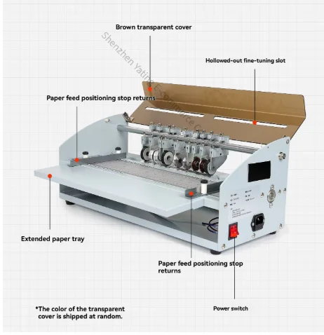 Paper Electric Creasing Machinme Electric Indentation Machine Spine Flip Book Line Ticket Greeting Card Point Line Indentation