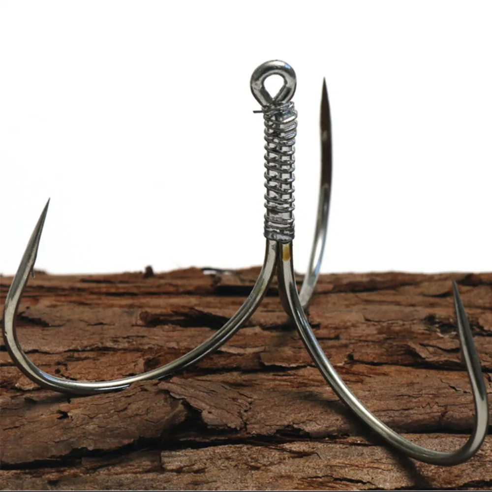 5pcs new Treble Jig Fishhooks Fishing Tackle Lure fishing Triple anchor hook Sharpness Sharpened Barbed Hooks Sports