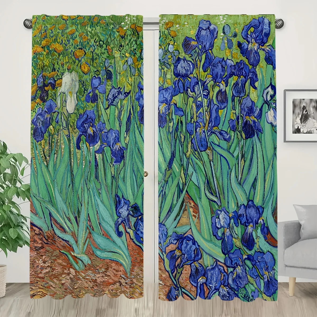 +2 Plates/Set Letter Print Door Curtains Bedroom Living Room 41.3