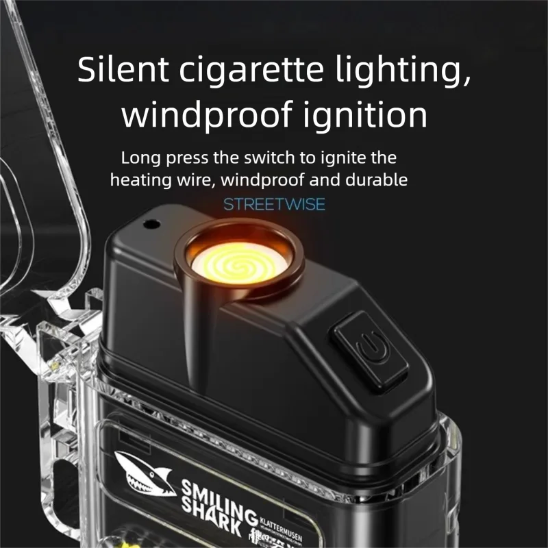 Illuminated Flashlight Integrated Super Bright Creative Personality Windproof Mini Compact Ignition Charging Lighter