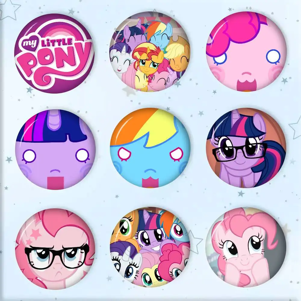 Anime-Broschen, niedliches Cartoon-Abzeichen, Jacke, Jeans, Anstecknadel, Geschenk, Accessoire, Anime m-m-My Cute Little Logo Pony