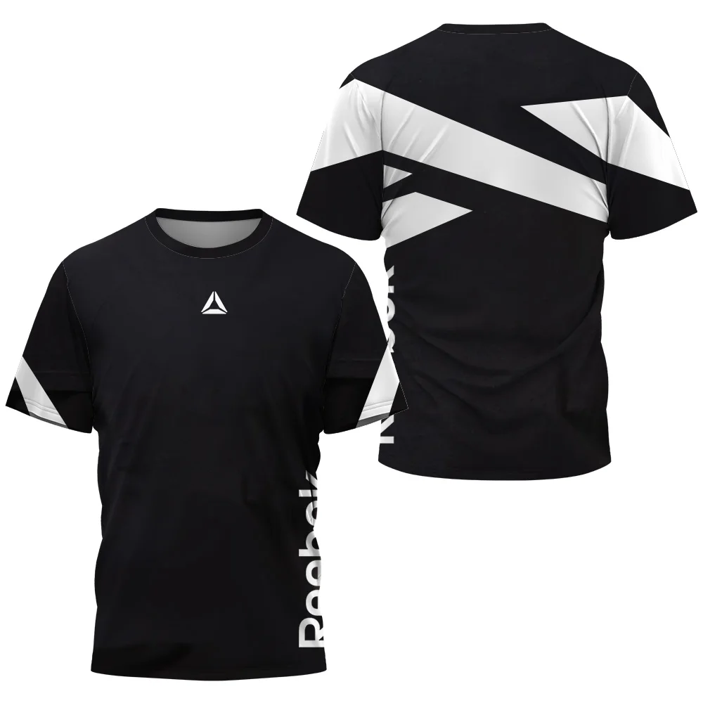 Men's Stitching Line Pattern Luxury Brand Short Sleeve Men's Summer Table Tennis Badminton Tennis T-Shirt Quick Dry Short Sleeve