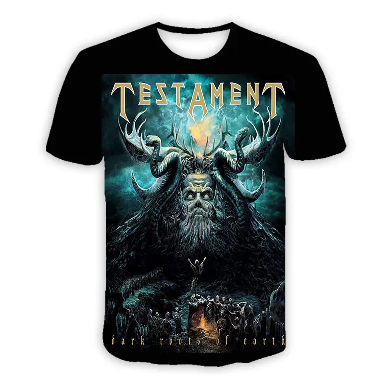 CAVVING 3D Printed Testament ROCK Casual T-shirts Hip Hop T Shirts Harajuku Styles Tops Clothing for Men/women