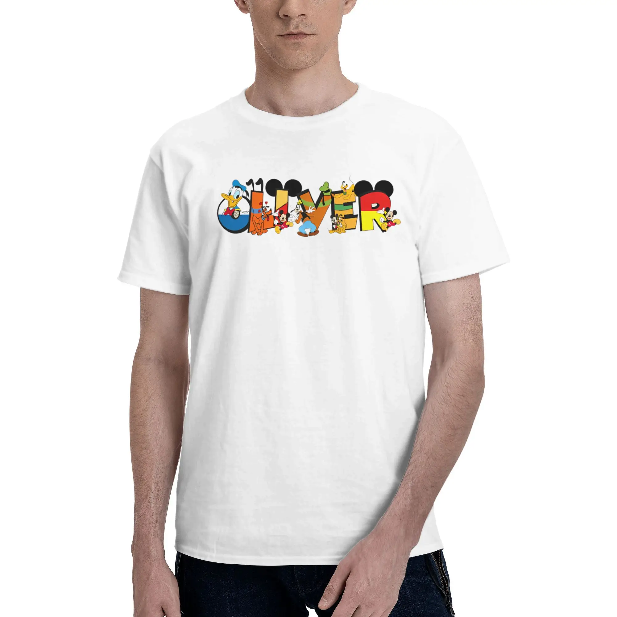 

Mickey and Friends Family Matching Tee Shirt for Men Women Graphic Printing T Shirts Cotton Clothing