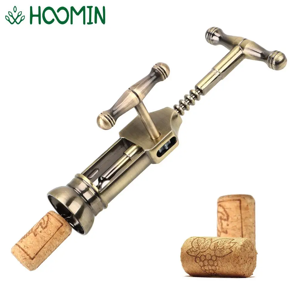 Cork Wine Opener Gadgets Kichen Accessories Rack Pinion Corkscrew Vintage Style Bar Tools