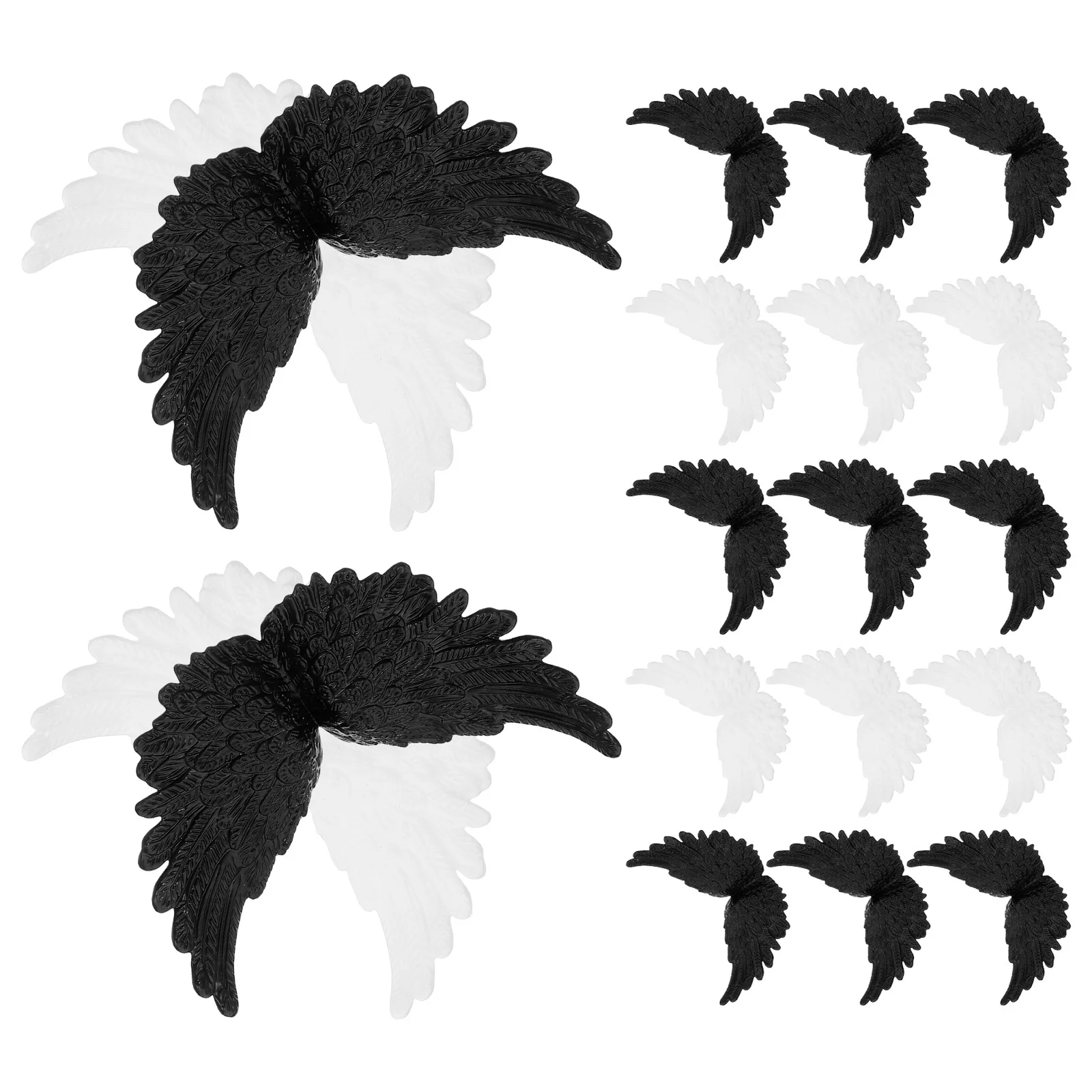 

24Pcs Angel Wings Cake Toppers Plastic Mini Wing Embellishments DIY Craft Birthday Wedding Party Decorations Wings for Ornaments