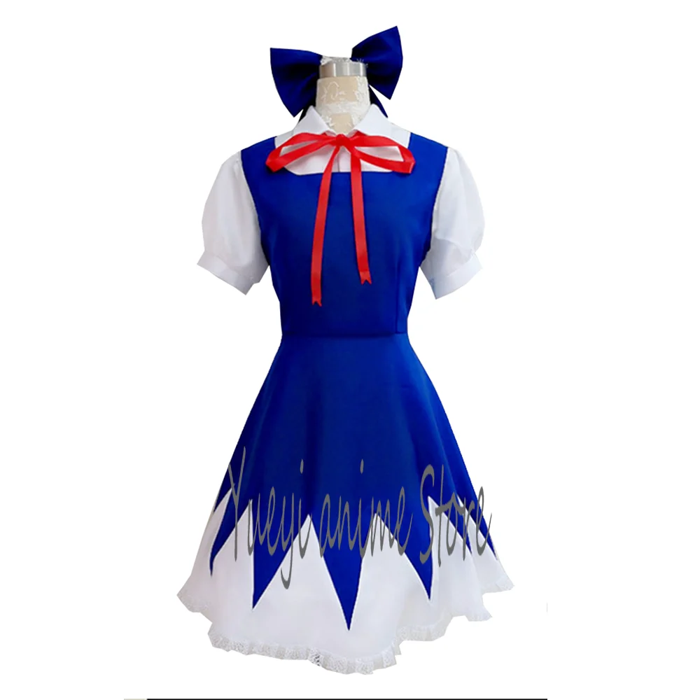 

Women's Cosplay Cirno Costume School U niform Dress Customize your size