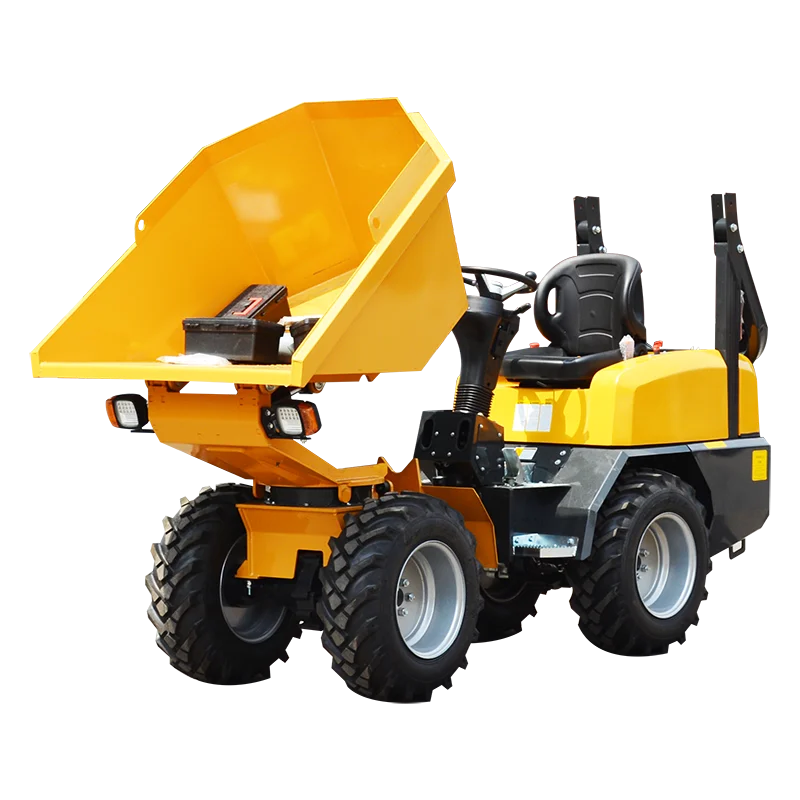 Newly Designed Mini Dump Truck 4-Wheel Drive Small Hydraulic Unloading Dump Truck for Sale
