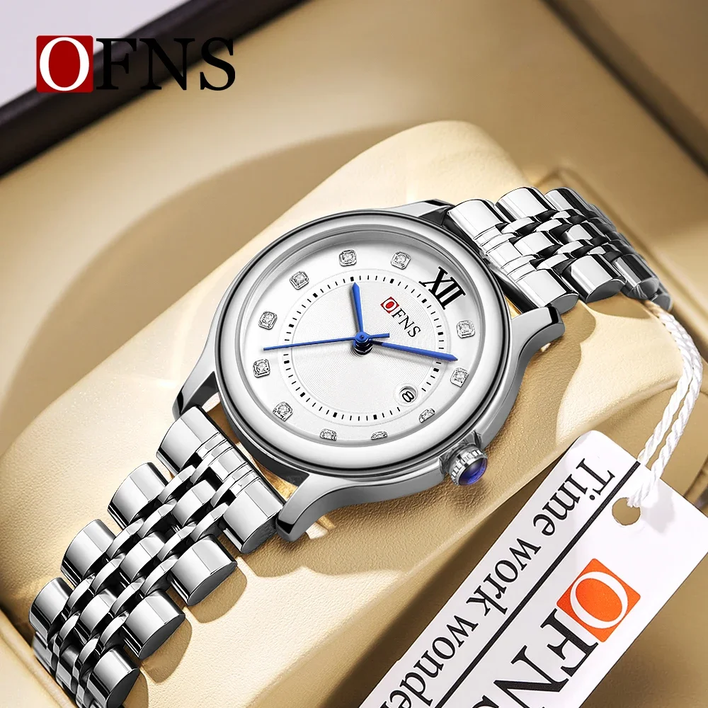 

OFNS 1513 New Hot selling Women's Quartz Watch Personalized Trend Women's Light Luxury Elegant Leisure Calendar Waterproof Watch