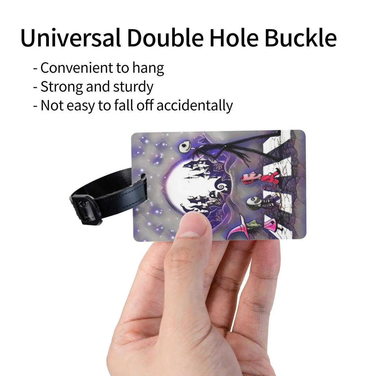 Etichetta per bagagli personalizzata Jack Skellington Protezione della privacy Etichette per bagagli Nightmare Before Christmas Etichette per borse da viaggio Valigia