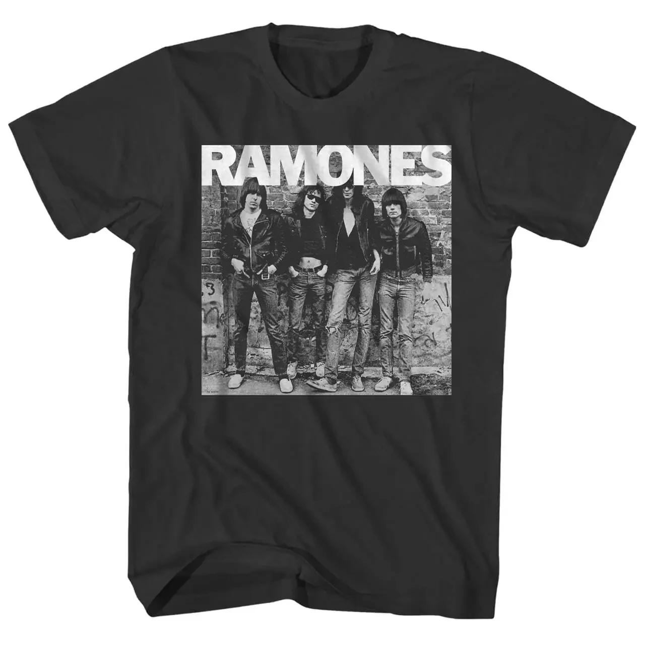 

Ramones 1st Album Cover T Shirt Men Licensed Rock Roll Music Concert Tee American Street Short Sleeve Men Women High Quality Tee