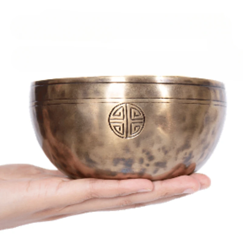 

Tibetan Singing Bowl Handmade Bronze Singing Bowl Heart Chakra Vase P for Buddhist Yoga Musical Instrument Metal Singing Bowl