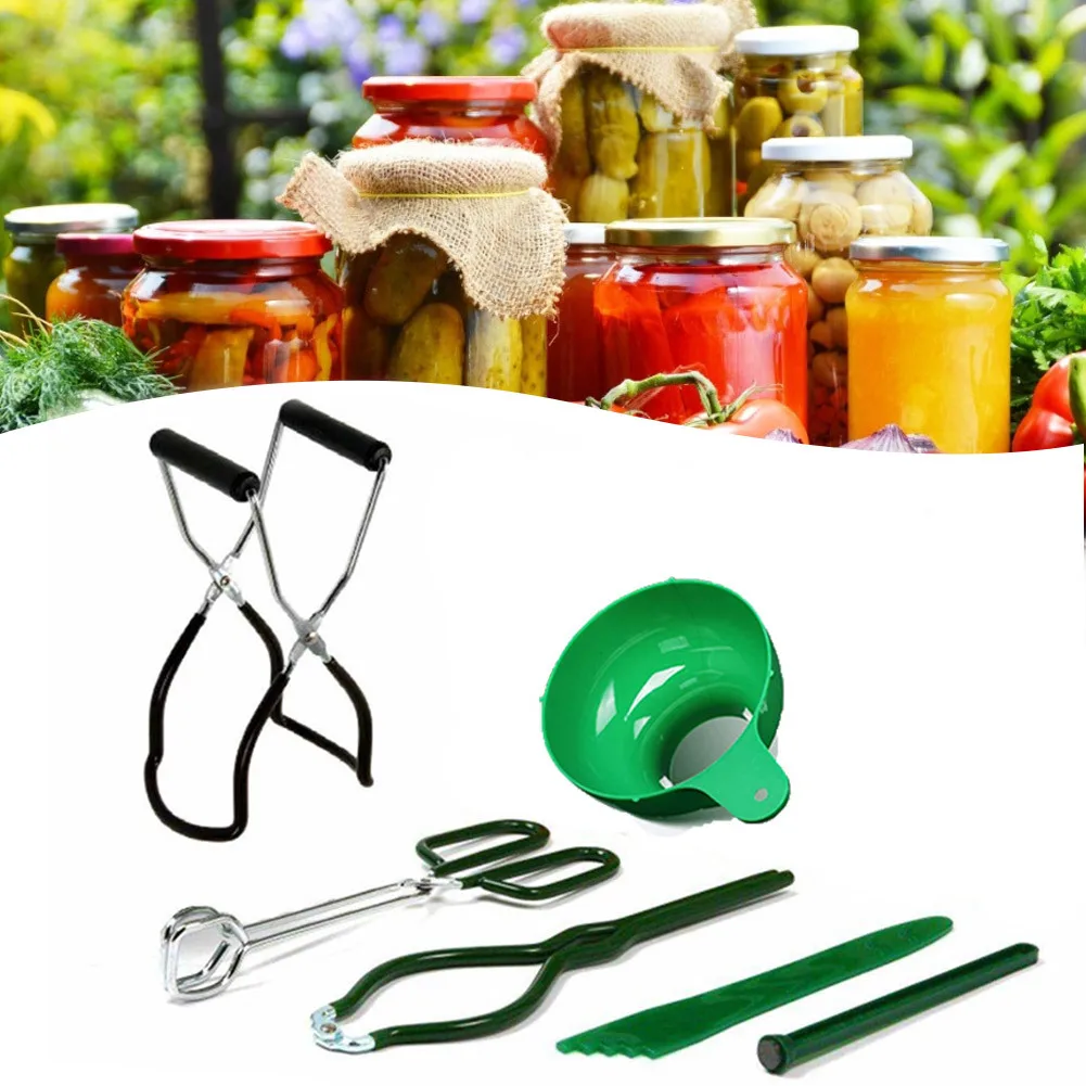 Pressão Canning Tools Set, Canning Kit, Canning Suprimentos, Incluindo Can Chaveiros, 6Pcs