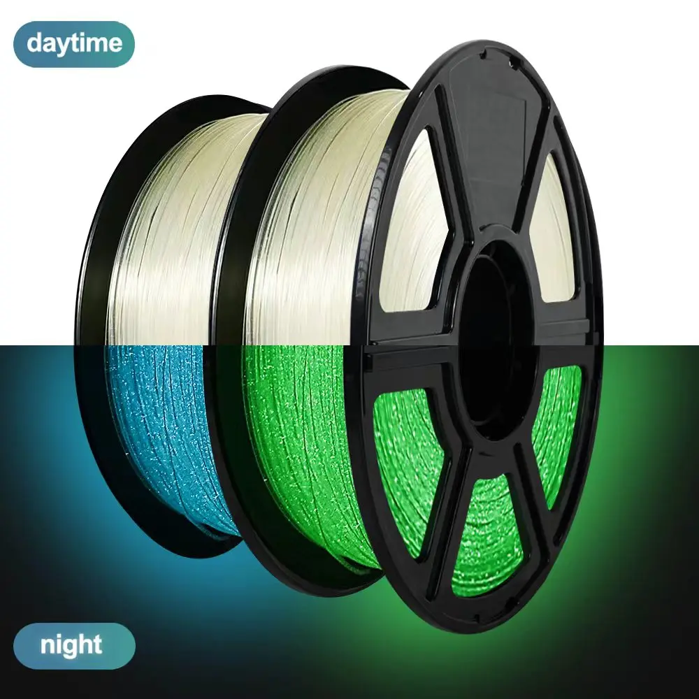 

Световой синий и зеленый светящийся материал для 3D-печати PLA 250 г 1,75 мм, светящаяся в темноте нить для 3D-принтера