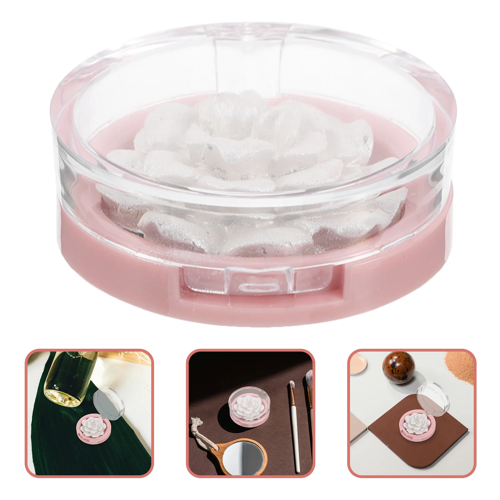 

Sculpted Highlighter Powder Artistic 3D Rose Design Makeup Palette For Women Girls Brown Metallic Shimmer Finish