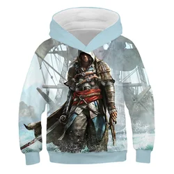 Assassins Creed Game Peripheral 3D Digital Printing student  Pullover Knight  Combat Sports Versatile hooded Sweatshirt  For men